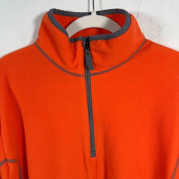 Antigua Orange Mock Collar Ice Quarter-Zip Soft Fleece Pullover Jacket Size L - Picture 4 of 11
